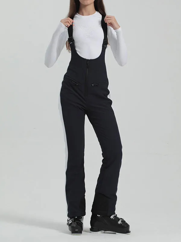 Women's Gsou Snow Elegant Flare Ski Bibs Pants