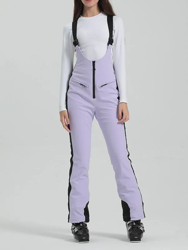 Women's Gsou Snow Elegant Flare Ski Bibs Pants