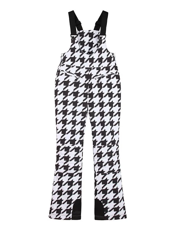 Women's Gsou Snow Elegant Stretch Flare Ski Bibs Pants