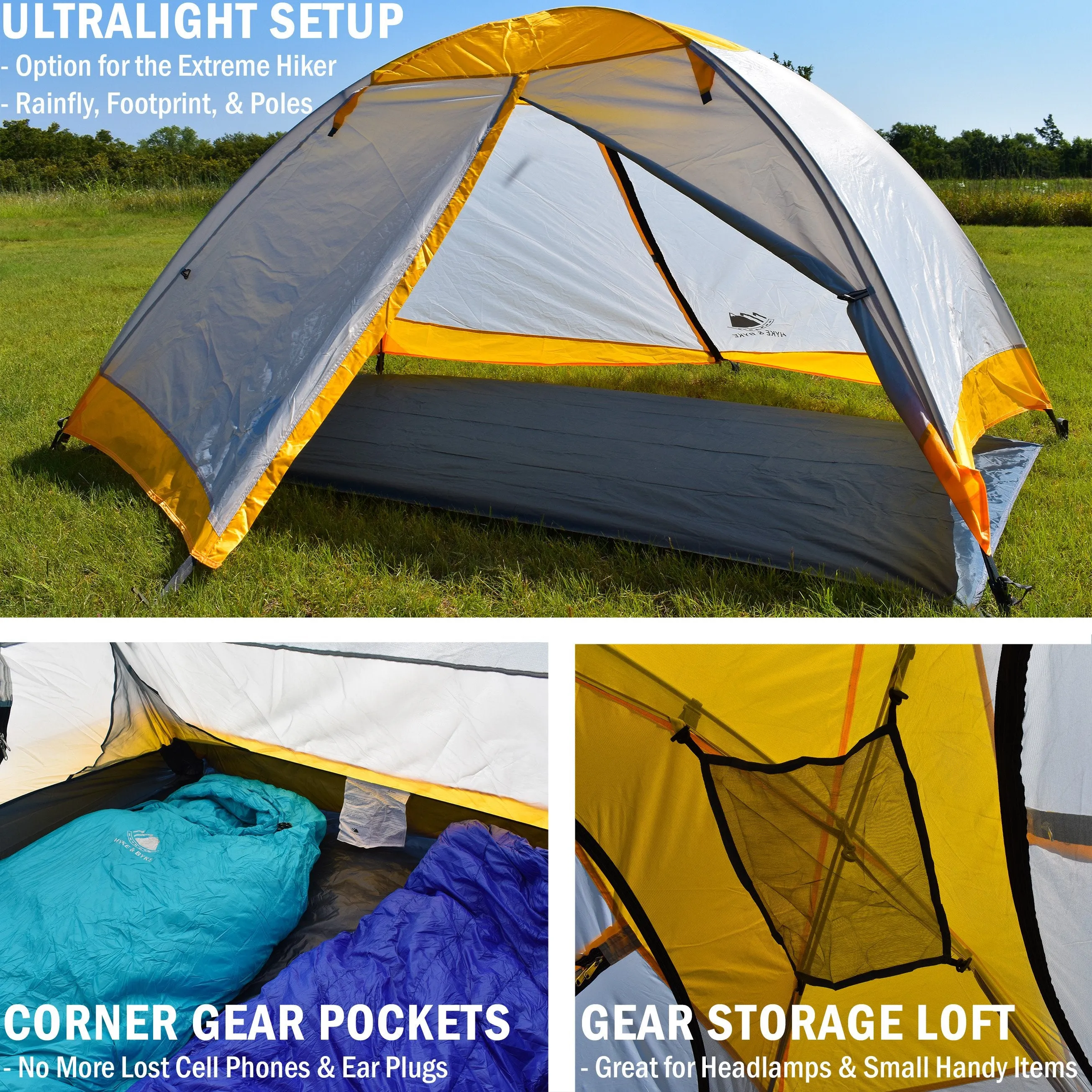 Yosemite 2 Person Backpacking Tent with Footprint