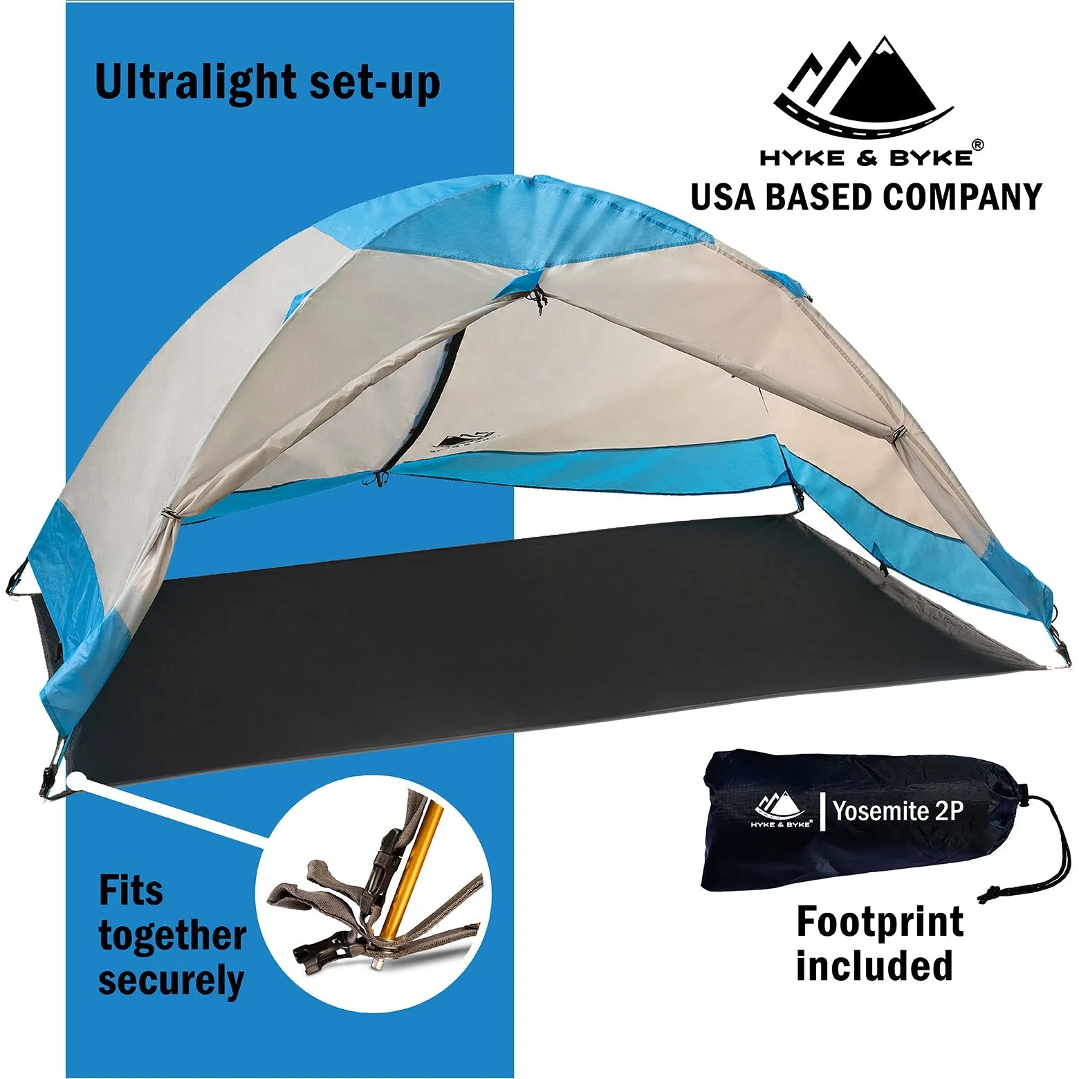 Yosemite 2 Person Backpacking Tent with Footprint