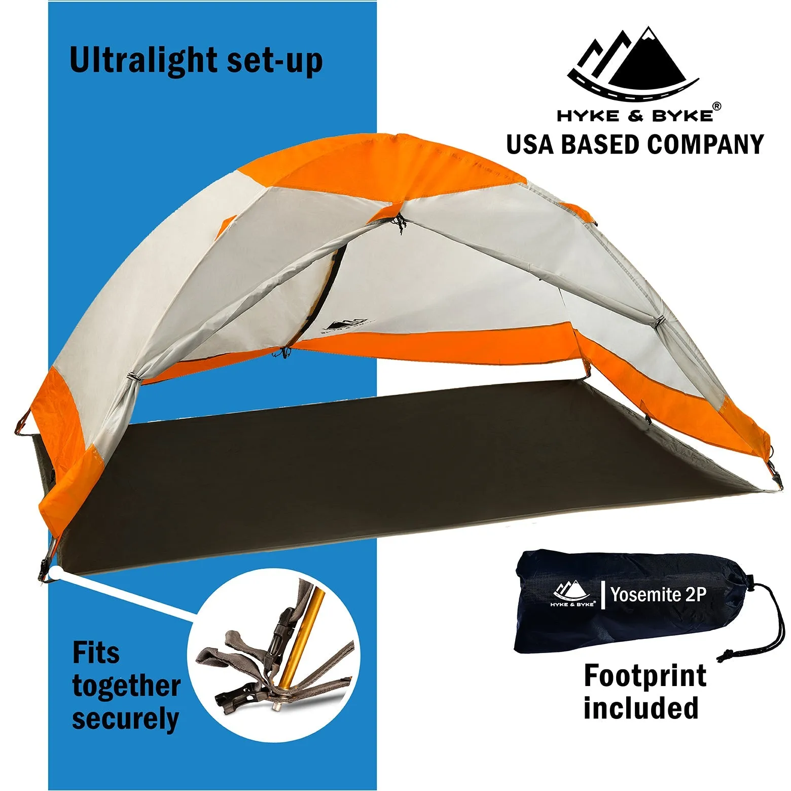 Yosemite 2 Person Backpacking Tent with Footprint